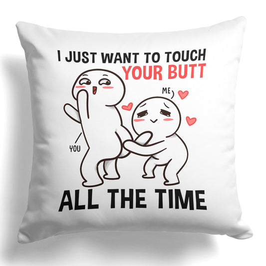 22Feels® Paar Geschenk zum Jahrestag, Valentinstag, Hochzeitstag etc. - Kissen mit Spruch (Weiss 40x40cm)-Kissen Weiss 40x40-22Feels