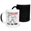 22Feels® Pärchen Geschenk zum Jahrestag, Hochzeitstag, Valentinstag etc. - Zaubertasse mit Spruch: I just want to touch your butt all the time (Matt-Schwarz und Weiss, 320ml)-Farbwechsel Tasse Matt 320ml-22Feels
