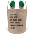 22Feels® Mama Osterkorb Mutter mit Henkel Ostergeschenk Tragetasche Ostern Deko Osternest Körbchen Hasenohren (Beige/Grün)-Ostern Tragetasche-22Feels