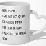 22Feels® Geschenk für Mamas - Tasse mit Spruch (Herzhenkel, Weiss, 320ml)-Tasse Weiss Herzhenkel 320ml-22Feels