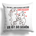 22Feels® Paar Geschenk zum Jahrestag, Valentinstag, Hochzeitstag etc. - Kissen mit Spruch (Weiss 40x40cm)-Kissen Weiss 40x40-22Feels