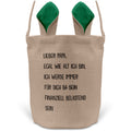 22Feels® Papa Osterkorb Vater mit Henkel Ostergeschenk Tragetasche Ostern Deko Osternest Körbchen Hasenohren (Beige/Grün)-Ostern Tragetasche-22Feels