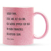 22Feels® Papa Geschenk von Sohn - Glitzertasse mit Spruch: Egal wie alt (Pink, 320ml)-Glitzertasse Pink 320ml-22Feels