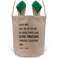 22Feels® Papa Osterkorb von Tochter Vater mit Henkel Ostergeschenk Tragetasche Ostern Deko Osternest Körbchen Hasenohren (Beige/Grün)-Ostern Tragetasche-22Feels