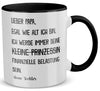 22Feels® Papa Geschenk von Tochter - Tasse mit Spruch: Egal wie alt ich bin (Weiss-Schwarz, 320ml)-TwoTone Tasse Weiss-Schwarz 320ml-22Feels
