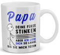 22Feels® ORIGINAL Geschenk-Tasse mit Spruch - Papa, Deine Fürze Stinken, Aber Ich Liebe Dich So Lange, Bis Sie Mich Töten (Weiss, 320ml)-Weisse Tasse 320ml-22Feels