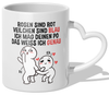 22Feels® Paar Geschenk zum Jahrestag, Hochzeitstag, Valentinstag etc. - Tasse mit Spruch (Herzhenkel, Weiss, 320ml)-Tasse Weiss Herzhenkel 320ml-22Feels