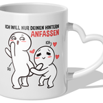 22Feels® Paar Geschenk zum Jahrestag, Hochzeitstag, Valentinstag etc. - Tasse mit Spruch (Herzhenkel, Weiss, 320ml)-Tasse Weiss Herzhenkel 320ml-22Feels