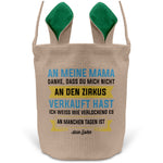 22Feels® Mama Osterkorb von Sohn Mutter mit Henkel Ostergeschenk Tragetasche Ostern Deko Osternest Körbchen Hasenohren (Beige/Grün)-Ostern Tragetasche-22Feels