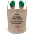 22Feels® Verlobter Männer Osterkorb mit Henkel Ostergeschenk Tragetasche Ostern Deko Osternest Körbchen Hasenohren (Beige/Grün)-Ostern Tragetasche-22Feels
