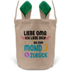22Feels® Oma Grossmutter Osterkorb mit Henkel Ostergeschenk Tragetasche Ostern Deko Osternest Körbchen Hasenohren (Beige/Grün)-Ostern Tragetasche-22Feels
