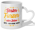 22Feels® Geschenk für Papas - Tasse mit Spruch (Herzhenkel, Weiss, 320ml)-Tasse Weiss Herzhenkel 320ml-22Feels
