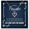 22Feels® Freundin Geschenk zu Jahrestag, Valentinstag und co. - Echt Silber 925/000 Schmuckset: Herz Halskette mit Botschaftskarte-Schmuck mit Botschaftskarte - Herz21-22Feels