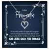 22Feels® Freundin Geschenk zu Jahrestag, Valentinstag und co. - Echt Silber 925/000 Schmuckset: Herz Halskette mit Botschaftskarte-Schmuck mit Botschaftskarte - Herz21-22Feels