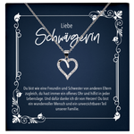 22Feels® Schwägerin Geschenk - Echt Silber 925/000 Schmuckset: Herz Halskette mit Botschaftskarte-Schmuck mit Botschaftskarte - Herz21-22Feels