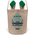 22Feels® Mama Osterkorb von Sohn Mutter mit Henkel Ostergeschenk Tragetasche Ostern Deko Osternest Körbchen Hasenohren (Beige/Grün)-Ostern Tragetasche-22Feels