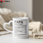 22Feels® Geschenk für Papas - Tasse mit Spruch (Herzhenkel, Weiss, 320ml)-Tasse Weiss Herzhenkel 320ml-22Feels
