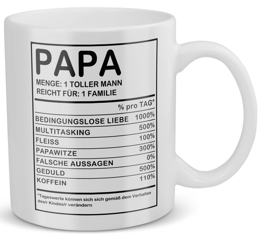 22Feels® Geschenk für Papas - Tasse mit Spruch: Menge: 1 Toller Mann (Weiss, 320ml)-Weisse Tasse 320ml-22Feels
