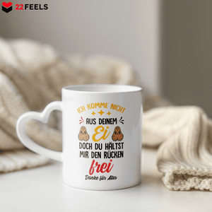 22Feels® Stiefvater Geschenk - Tasse mit Spruch (Herzhenkel, Weiss, 320ml)-Tasse Weiss Herzhenkel 320ml-22Feels