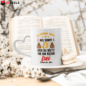 22Feels® Stiefvater Geschenk - Tasse mit Spruch (Herzhenkel, Weiss, 320ml)-Tasse Weiss Herzhenkel 320ml-22Feels