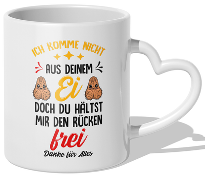22Feels® Stiefvater Geschenk - Tasse mit Spruch (Herzhenkel, Weiss, 320ml)-Tasse Weiss Herzhenkel 320ml-22Feels