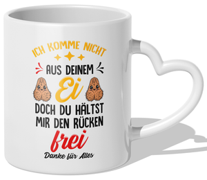 22Feels® Stiefvater Geschenk - Tasse mit Spruch (Herzhenkel, Weiss, 320ml)-Tasse Weiss Herzhenkel 320ml-22Feels