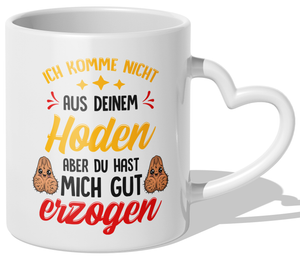 22Feels® Stiefvater Geschenk - Tasse mit Spruch (Herzhenkel, Weiss, 320ml)-Tasse Weiss Herzhenkel 320ml-22Feels