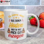 22Feels® Geschenk für Stiefpapas - Tasse mit Spruch: Du Hast Mich Gut Erzogen (Weiss, 320ml)-Weisse Tasse 320ml-22Feels