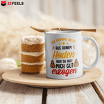 22Feels® Geschenk für Stiefpapas - Tasse mit Spruch: Du Hast Mich Gut Erzogen (Weiss, 320ml)-Weisse Tasse 320ml-22Feels