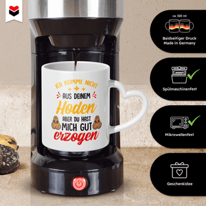22Feels® Stiefvater Geschenk - Tasse mit Spruch (Herzhenkel, Weiss, 320ml)-Tasse Weiss Herzhenkel 320ml-22Feels