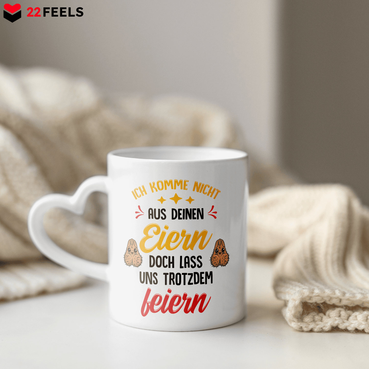 22Feels® Stiefvater Geschenk - Tasse mit Spruch (Herzhenkel, Weiss, 320ml)-Tasse Weiss Herzhenkel 320ml-22Feels