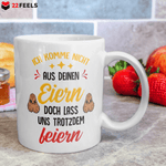 22Feels® Geschenk für Stiefpapas - Tasse mit Spruch: Lass Uns Trotzdem Feiern (Weiss, 320ml)-Weisse Tasse 320ml-22Feels