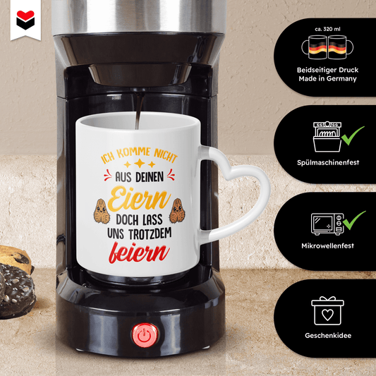 22Feels® Stiefvater Geschenk - Tasse mit Spruch (Herzhenkel, Weiss, 320ml)-Tasse Weiss Herzhenkel 320ml-22Feels