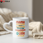 22Feels® Weihnachtsgeschenk Werdende Mama - Tasse mit Spruch (Herzhenkel, Weiss, 320ml)-Tasse Weiss Herzhenkel 320ml-22Feels