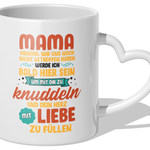 22Feels® Weihnachtsgeschenk Werdende Mama - Tasse mit Spruch (Herzhenkel, Weiss, 320ml)-Tasse Weiss Herzhenkel 320ml-22Feels