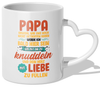 22Feels® Geschenk für Werdende Väter - Du Wirst Papa Tasse mit Spruch (Herzhenkel, Weiss, 320ml)-Tasse Weiss Herzhenkel 320ml-22Feels