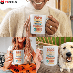 22Feels® Geschenk für Werdende Väter - Du Wirst Papa Tasse mit Spruch: Obwohl Wir Uns Noch Nicht Getroffen Haben (Weiss, 320ml)-Weisse Tasse 320ml-22Feels