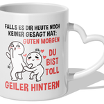 22Feels® Paar Geschenk zum Jahrestag, Hochzeitstag, Valentinstag etc. - Tasse mit Spruch (Herzhenkel, Weiss, 320ml)-Tasse Weiss Herzhenkel 320ml-22Feels