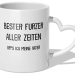 22Feels® Geschenk für Papas - Tasse mit Spruch (Herzhenkel, Weiss, 320ml)-Tasse Weiss Herzhenkel 320ml-22Feels