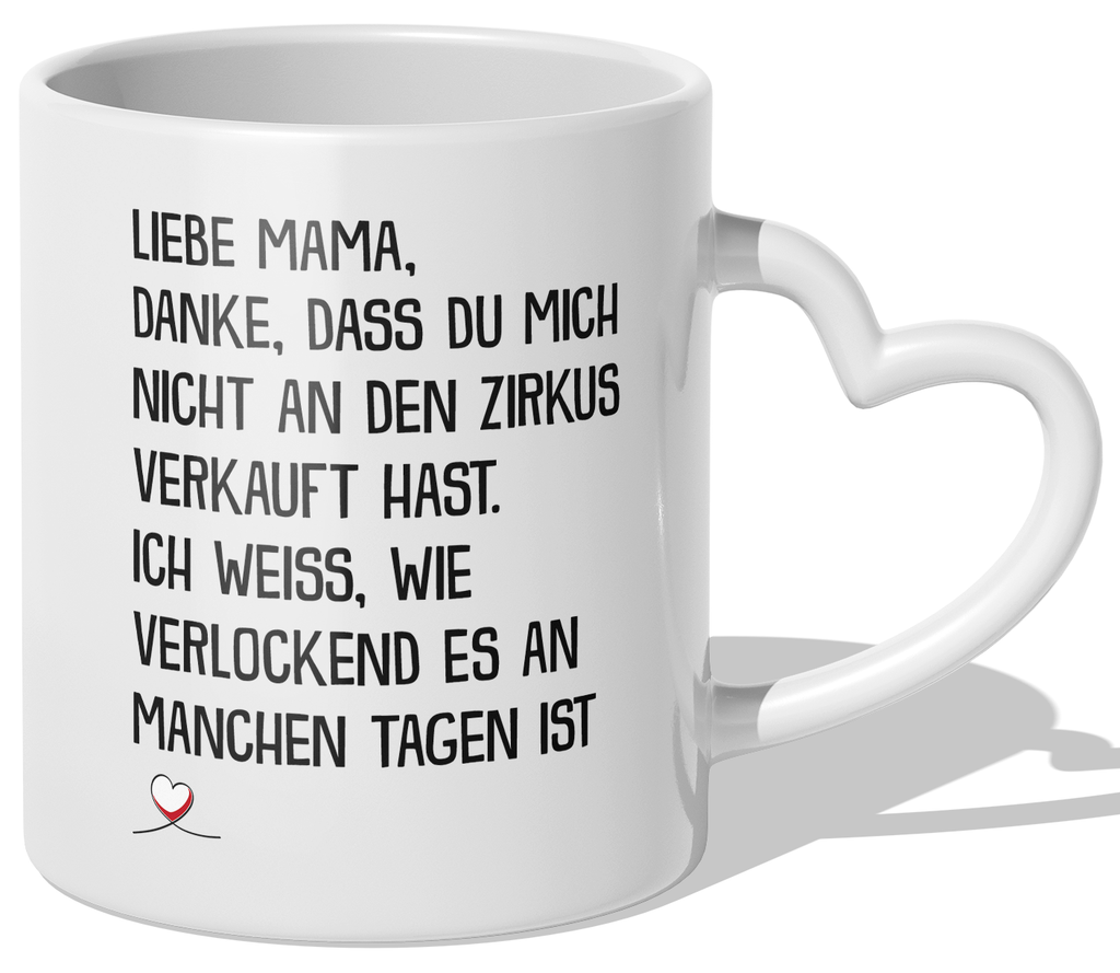 22Feels® Mama Geschenk - Tasse mit Spruch (Herzhenkel, Weiss, 320ml)-Tasse Weiss Herzhenkel 320ml-22Feels