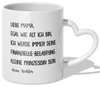 22Feels® Mama Geschenk von Tochter - Tasse mit Spruch (Herzhenkel, Weiss, 320ml)-Tasse Weiss Herzhenkel 320ml-22Feels