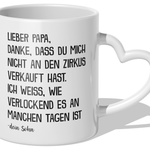 22Feels® Papa Geschenk von Sohn - Tasse mit Spruch (Herzhenkel, Weiss, 320ml)-Tasse Weiss Herzhenkel 320ml-22Feels