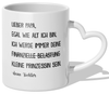 22Feels® Papa Geschenk von Tochter - Tasse mit Spruch (Herzhenkel, Weiss, 320ml)-Tasse Weiss Herzhenkel 320ml-22Feels