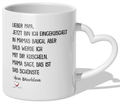 22Feels® Geschenk für Werdende Väter - Du Wirst Papa Tasse mit Spruch (Herzhenkel, Weiss, 320ml)-Tasse Weiss Herzhenkel 320ml-22Feels