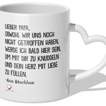 22Feels® Geschenk für Werdende Väter - Du Wirst Papa Tasse mit Spruch (Herzhenkel, Weiss, 320ml)-Tasse Weiss Herzhenkel 320ml-22Feels