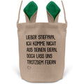 22Feels® Stiefpapa Stiefvater Osterkorb mit Henkel Ostergeschenk Tragetasche Ostern Deko Osternest Körbchen Hasenohren (Beige/Grün)-Ostern Tragetasche-22Feels