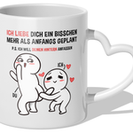 22Feels® Paar Geschenk zum Jahrestag, Hochzeitstag, Valentinstag etc. - Tasse mit Spruch (Herzhenkel, Weiss, 320ml)-Tasse Weiss Herzhenkel 320ml-22Feels