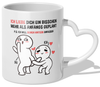 22Feels® Paar Geschenk zum Jahrestag, Hochzeitstag, Valentinstag etc. - Tasse mit Spruch (Herzhenkel, Weiss, 320ml)-Tasse Weiss Herzhenkel 320ml-22Feels