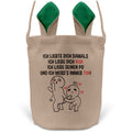 22Feels® Männer Frauen Osterkorb Ehefrau Ehemann Freund Freundin Ostern mit Henkel Ostergeschenk Tragetasche Ostern Deko Osternest Körbchen Hasenohren (Beige/Grün)-Ostern Tragetasche-22Feels