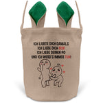 22Feels® Männer Frauen Osterkorb Ehefrau Ehemann Freund Freundin Ostern mit Henkel Ostergeschenk Tragetasche Ostern Deko Osternest Körbchen Hasenohren (Beige/Grün)-Ostern Tragetasche-22Feels
